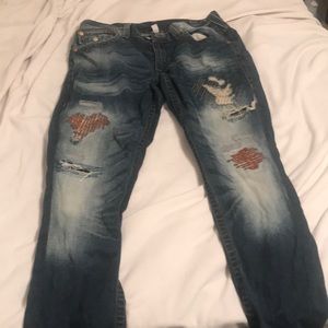 Men’s straight blue jeans